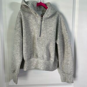 Girls Abercrombie Kids Grey NEOknit YPB Quarterzip Size 9/10